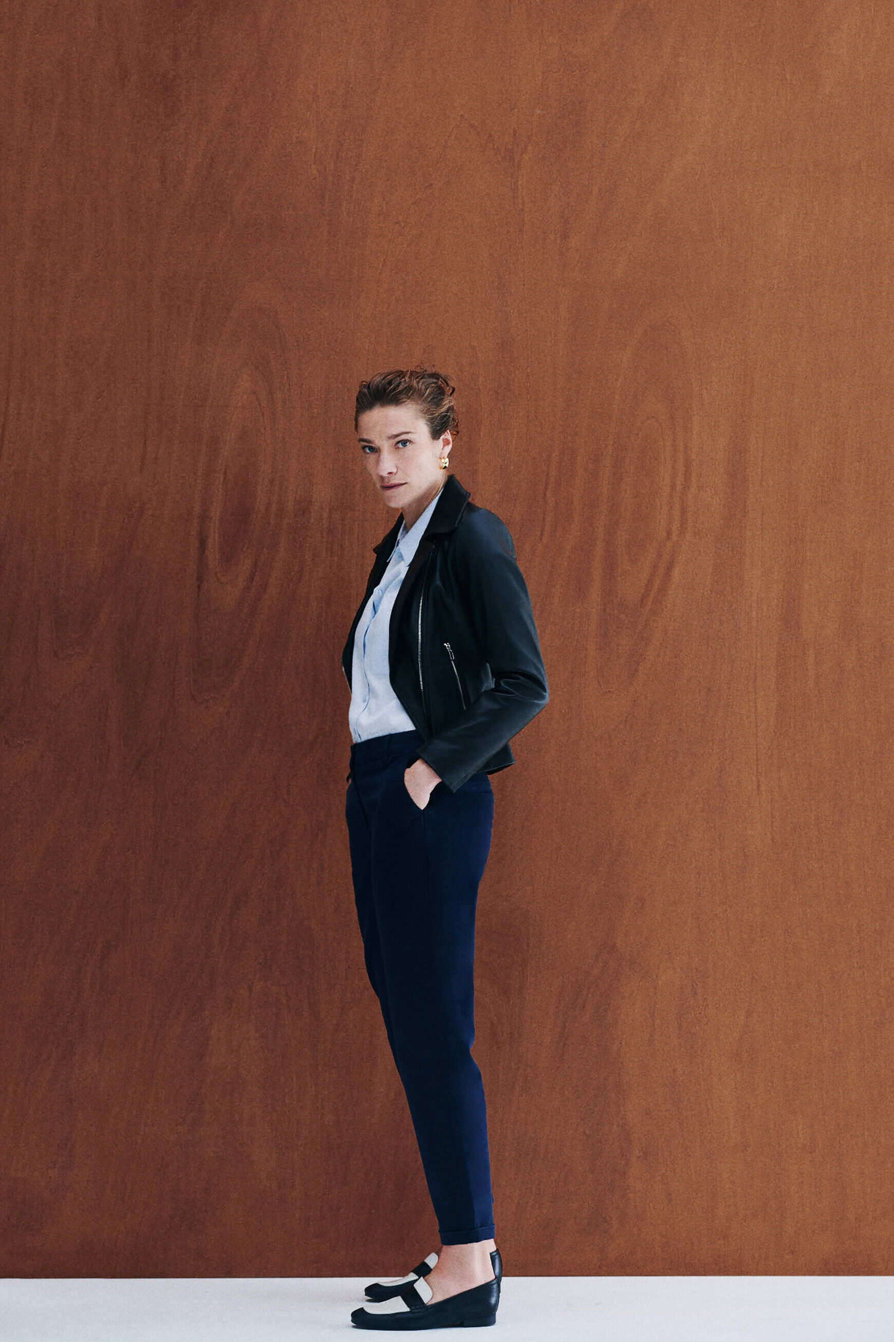 Pantalon parks bleu marine femme