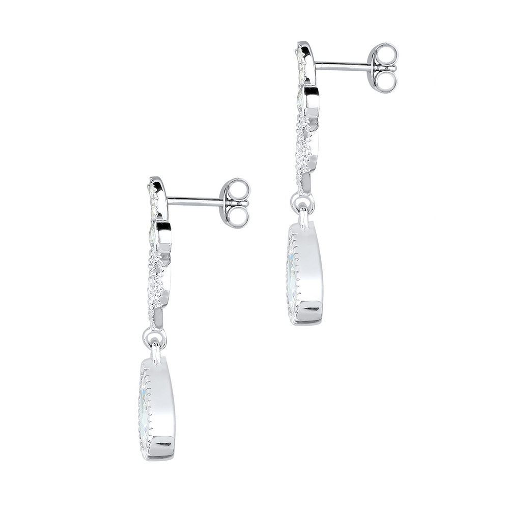 Elli PREMIUM Elli PREMIUM Boucles d'Oreilles Ornament Tropfen Festlich Zirkonia 925 Silber Boucles d'oreilles