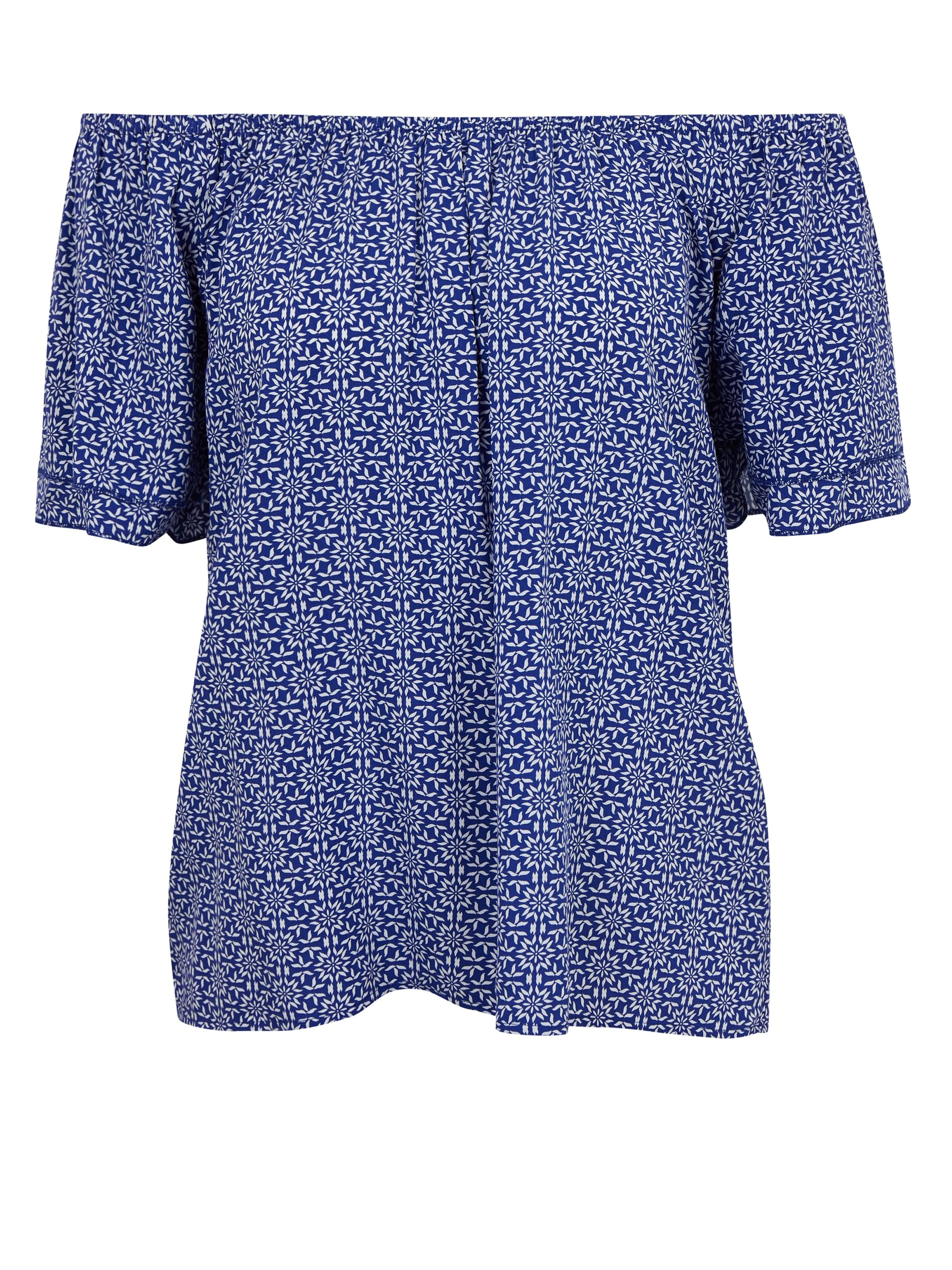 Blaue gemusterte Damenbluse ORSAY