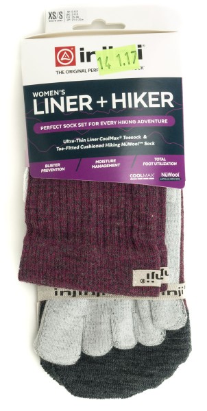 Injinji ~ Liner + Hiker ~ Weinrot