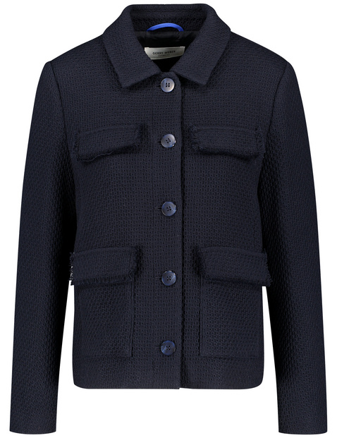 Blazerjacke aus Struktur-Strick