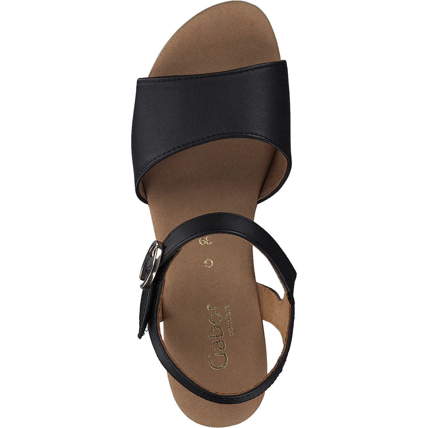 Gabor 22.071, Plateau-Sandaletten, Damen, schwarz (gold)