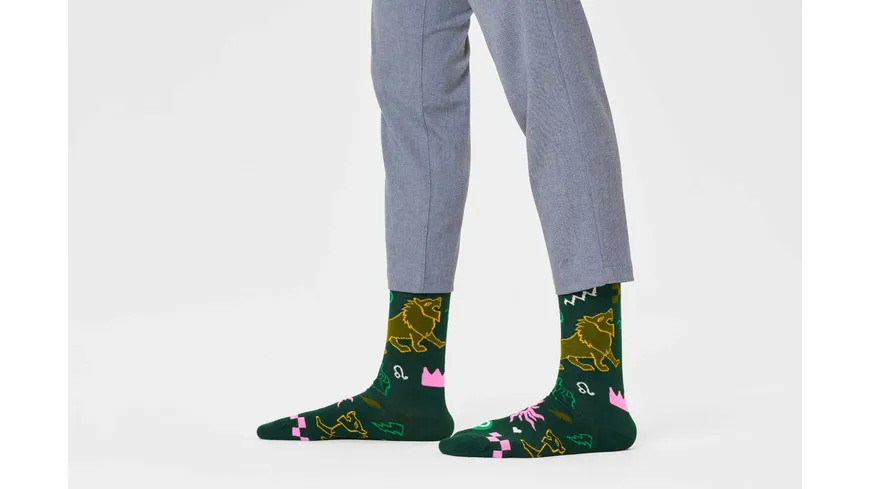 Happy Socks Unisex Socken Leo orange