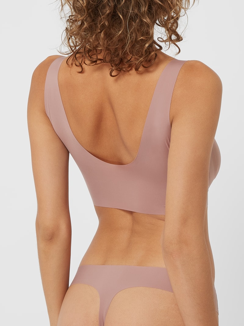 Bustier aus Mikrofaser in hellbraun