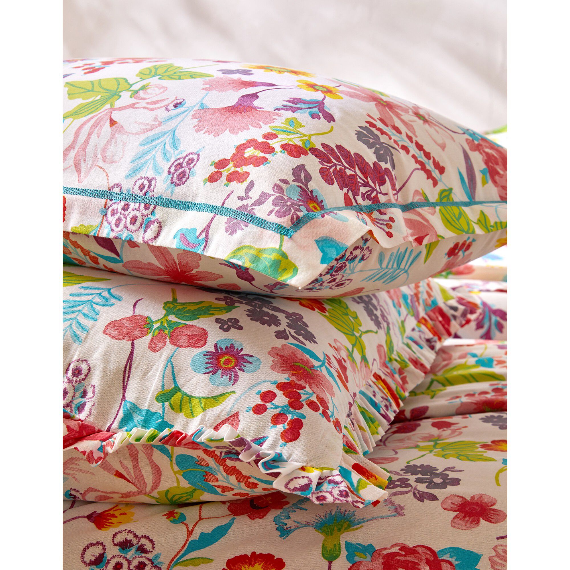 Linge de lit Kelly en coton imprimé floral