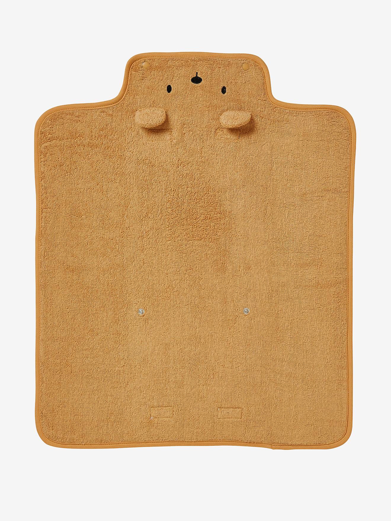 Tapis à langer de voyage en éponge Ourson caramel