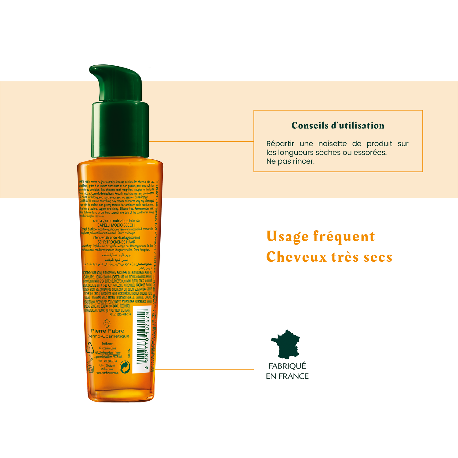 René Furterer Crème Jour Nutrition Intense Karité Nutri - Cheveux secs