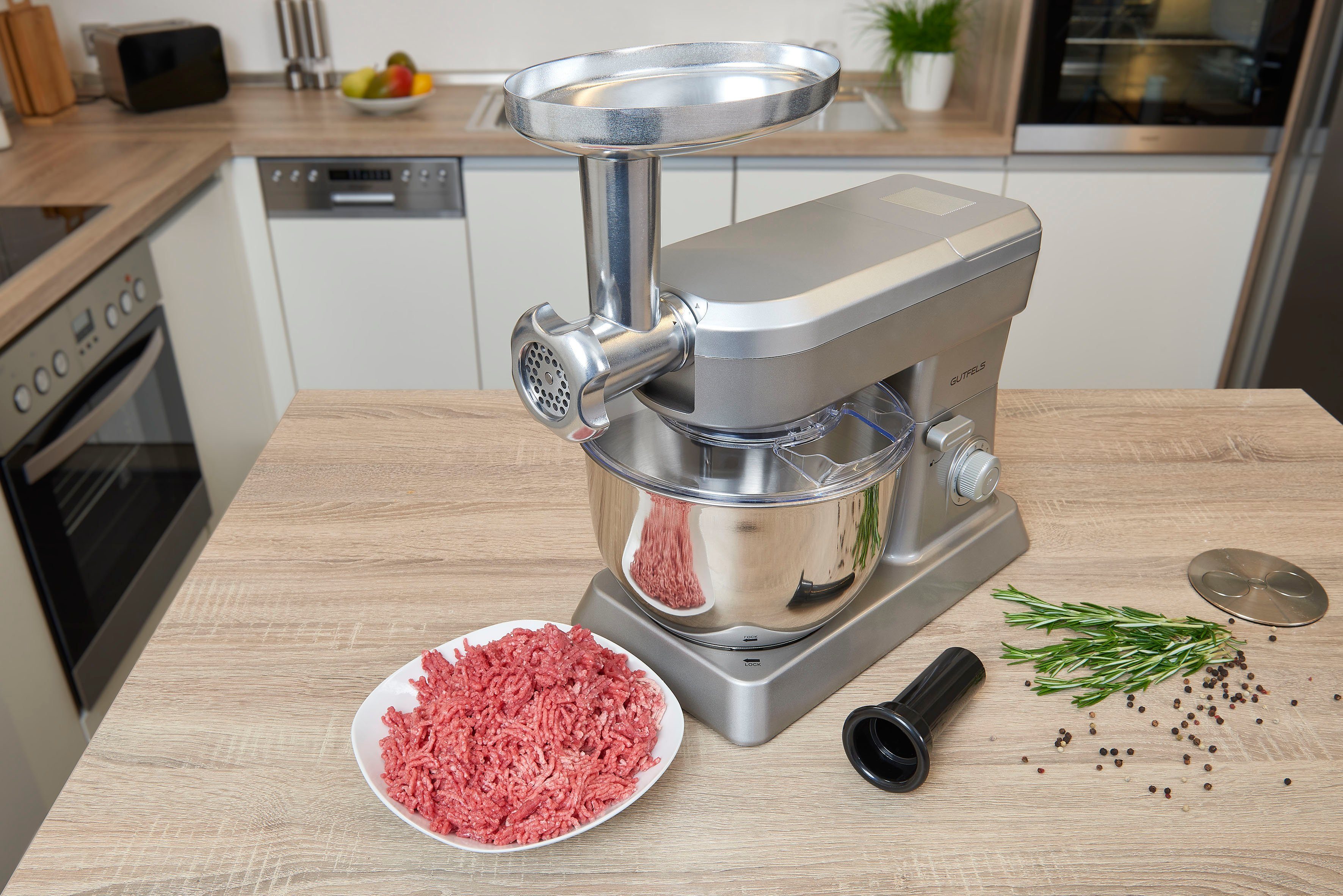 Gutfels Küchenmaschine KM 8101 si, 1200 W, 6,2 l Schüssel