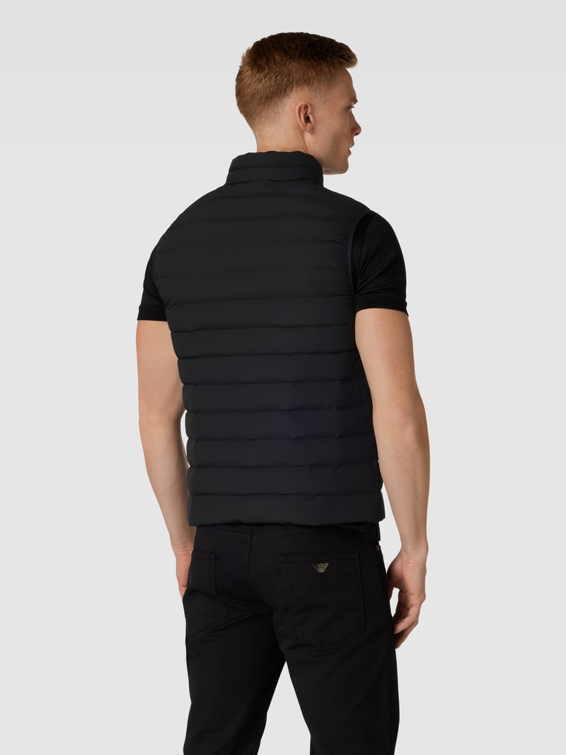 Steppweste mit Stehkragen in schwarz