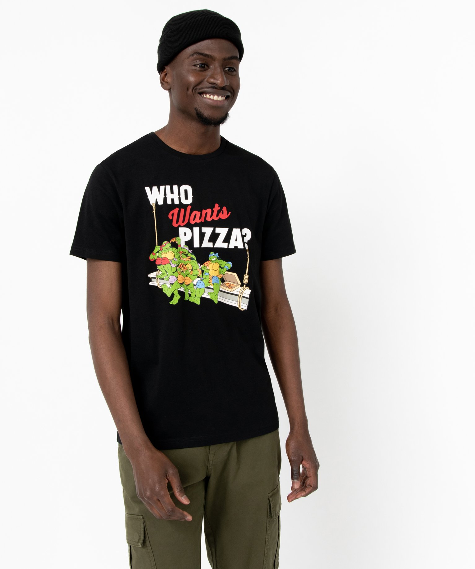 Tee-shirt à manches courtes à motif homme - Tortues Ninja noir | GEMO