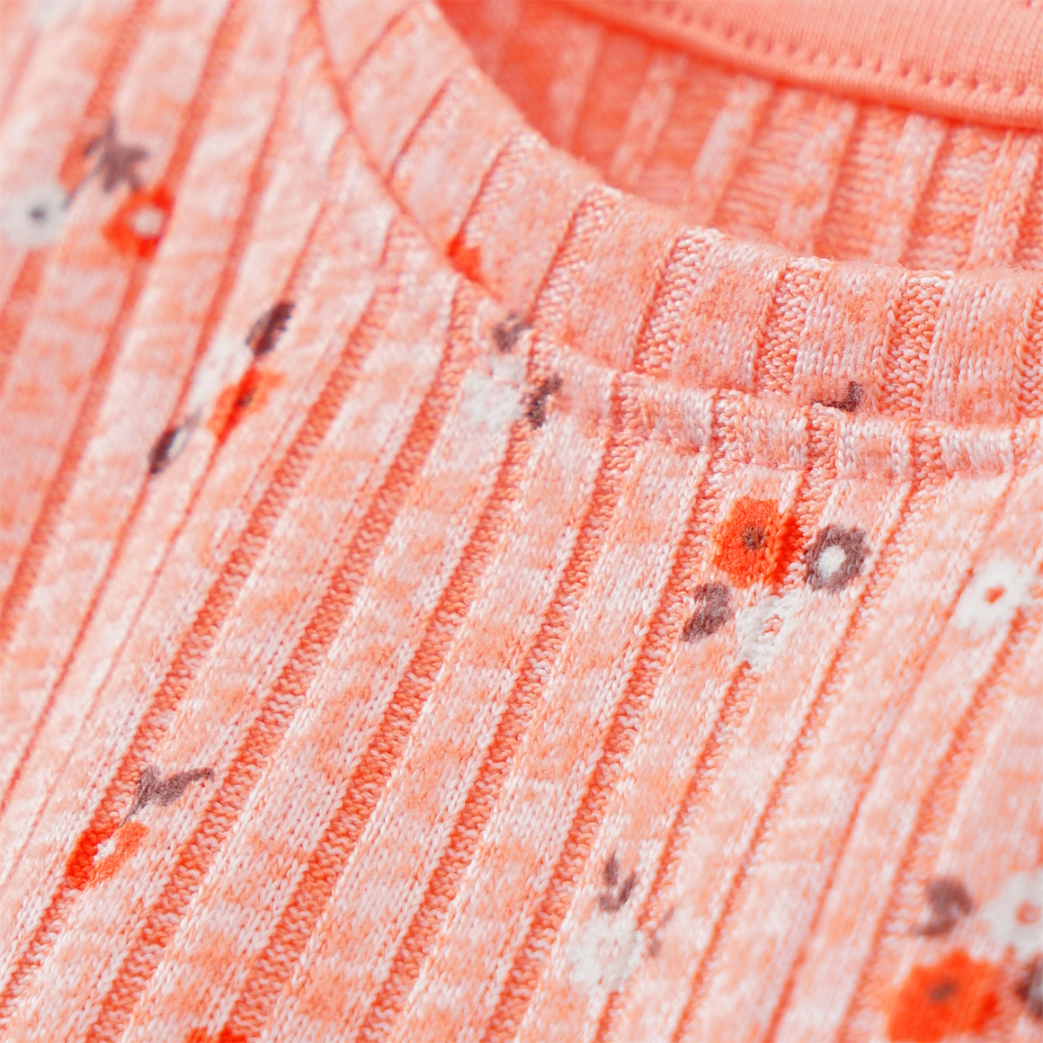 Mädchen Langarmshirt in Rippstruktur