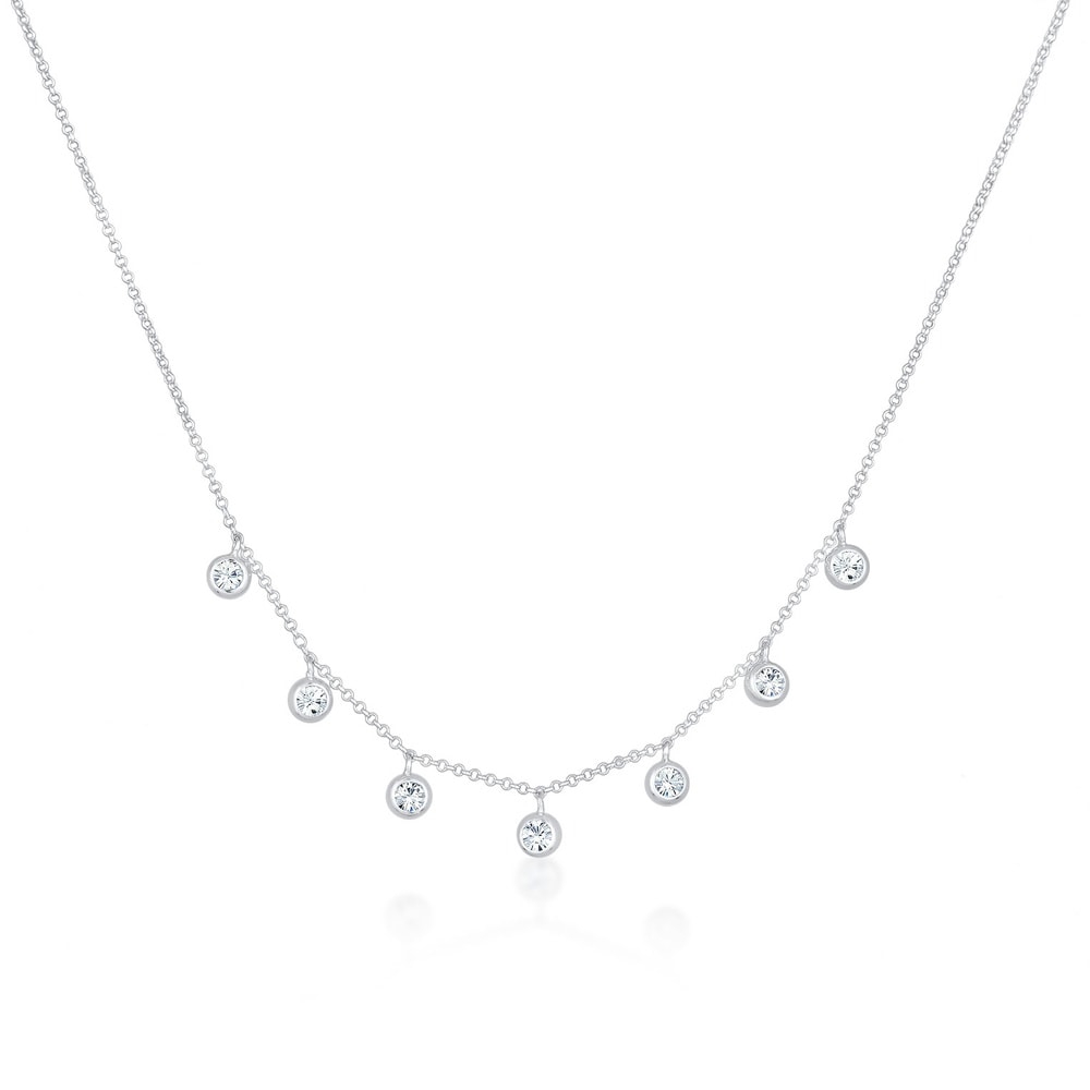Elli Elli Collier Femmes pendentif solitaire étincelant avec cristaux en argent sterli collier