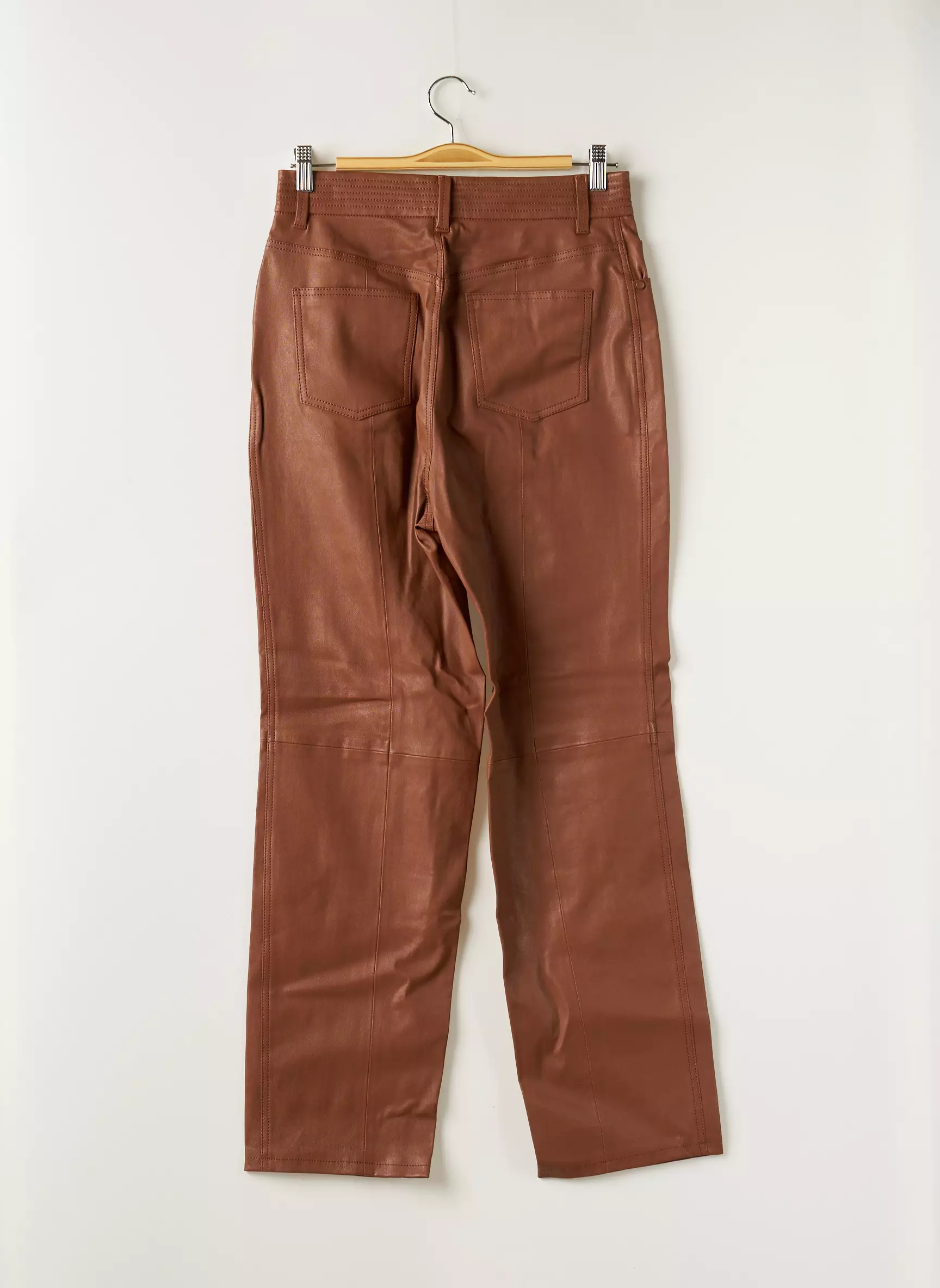 L Academie Pantalons Droits Femme couleur marron