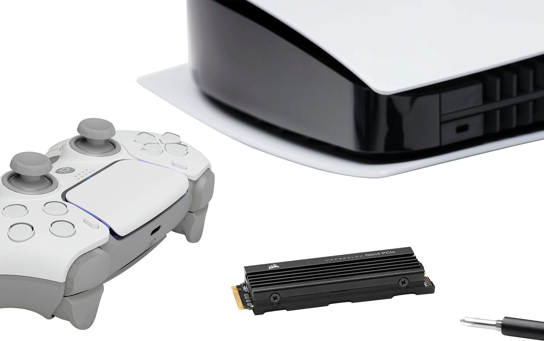 Corsair MP600 PRO LPX interne SSD (2 TB) 7100 MB/S Lesegeschwindigkeit, 6800 MB/S Schreibgeschwindigkeit
