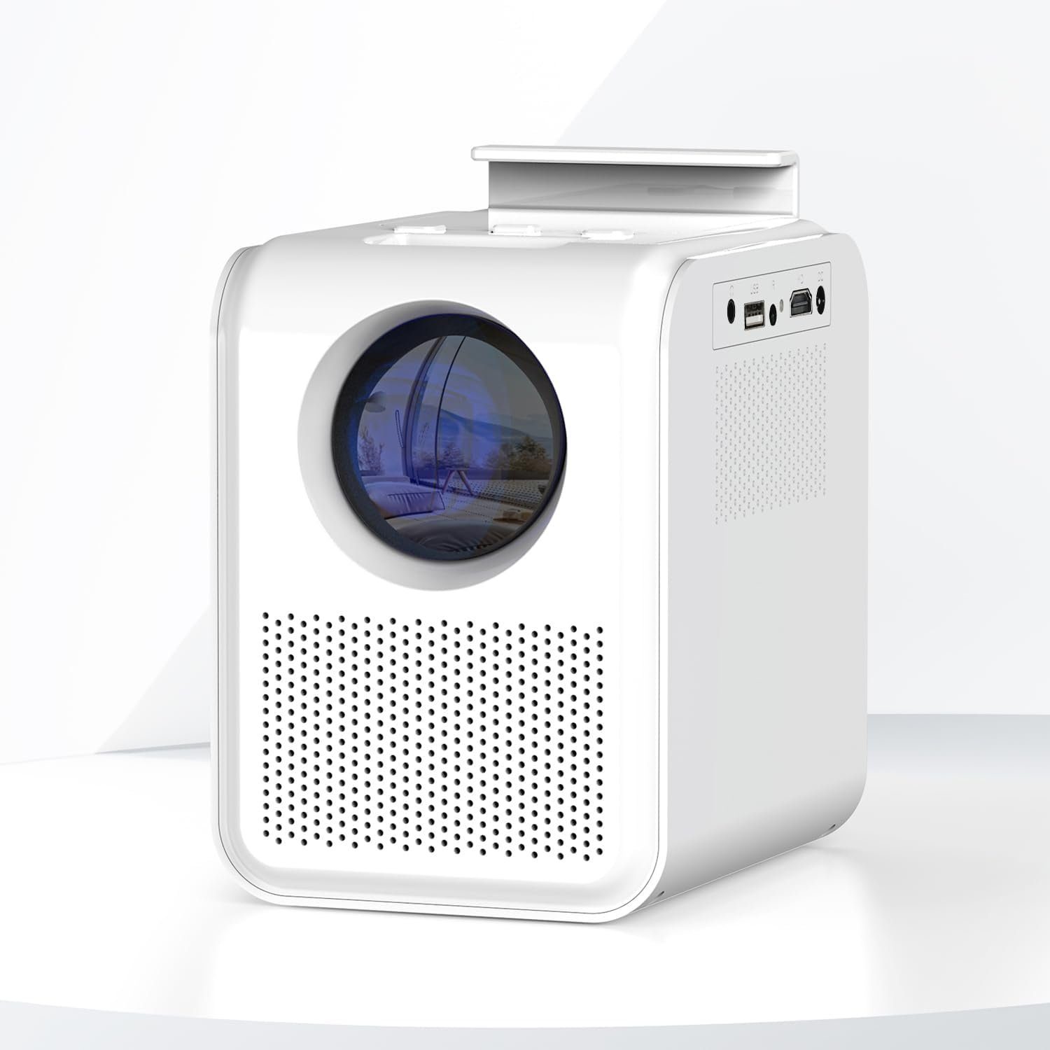 QIAOLET Portabler Projektor (200 lm, 1920 x 1080 px, Bluetooth und 5G WiFi Native Tragbarer Kompatibel mit Handy,iPhone)