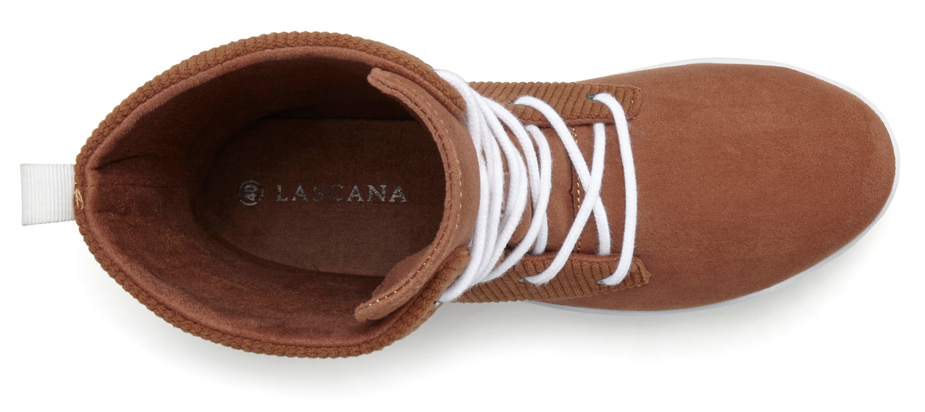 LASCANA Schnürboots Stiefel, Stiefelette, superleicht VEGAN