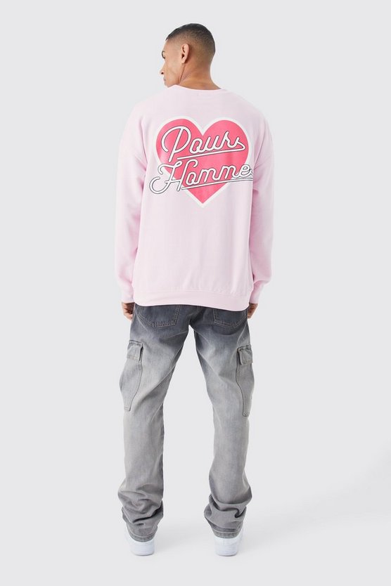Oversize Sweatshirt mit Herz-Print