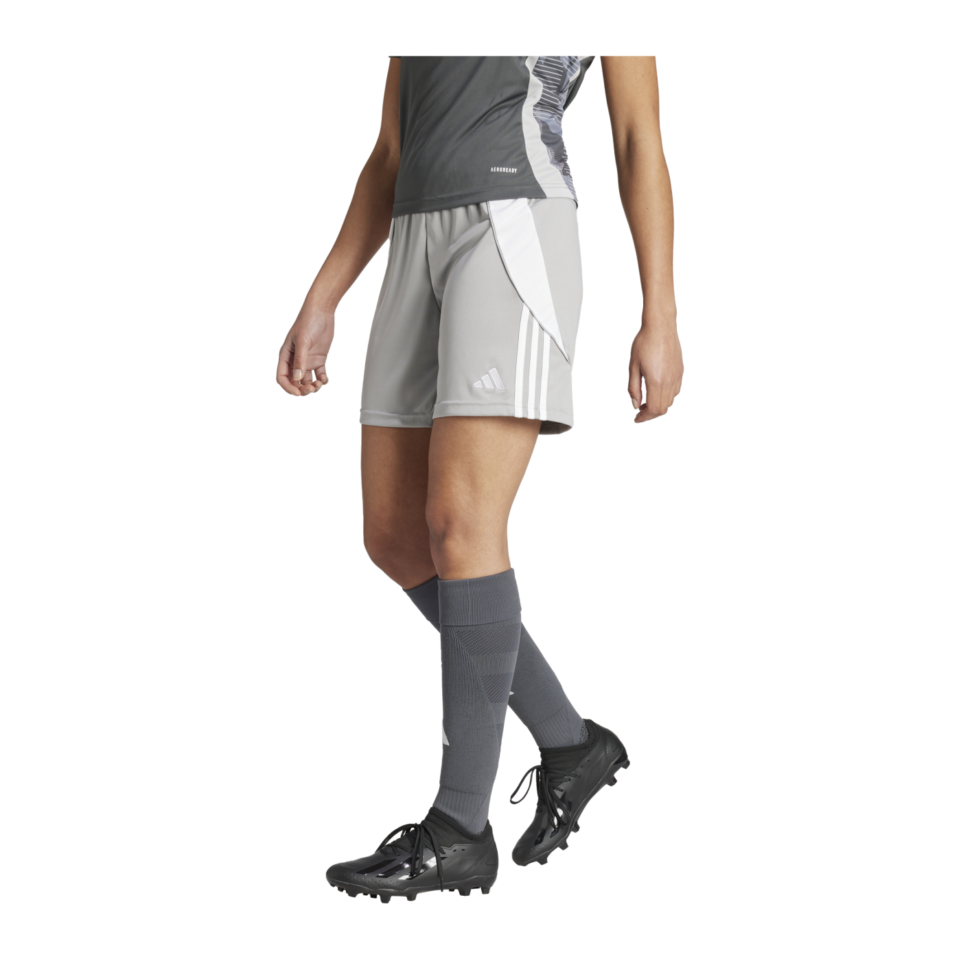 adidas Tiro 24 Short Damen Grau Weiss