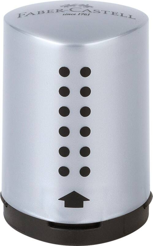 Faber-Castell Grip 2001 Mini Anspitzer 1 Löcher Kunststoff Silber 183700