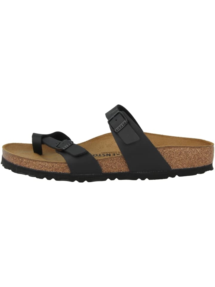 Birkenstock Pantolette Mayari Birko-Flor schmal in schwarz günstig kaufen 38