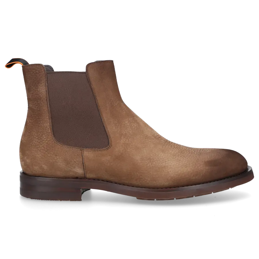 Santoni - Chelsea Boots 17838 Nubukleder - braun