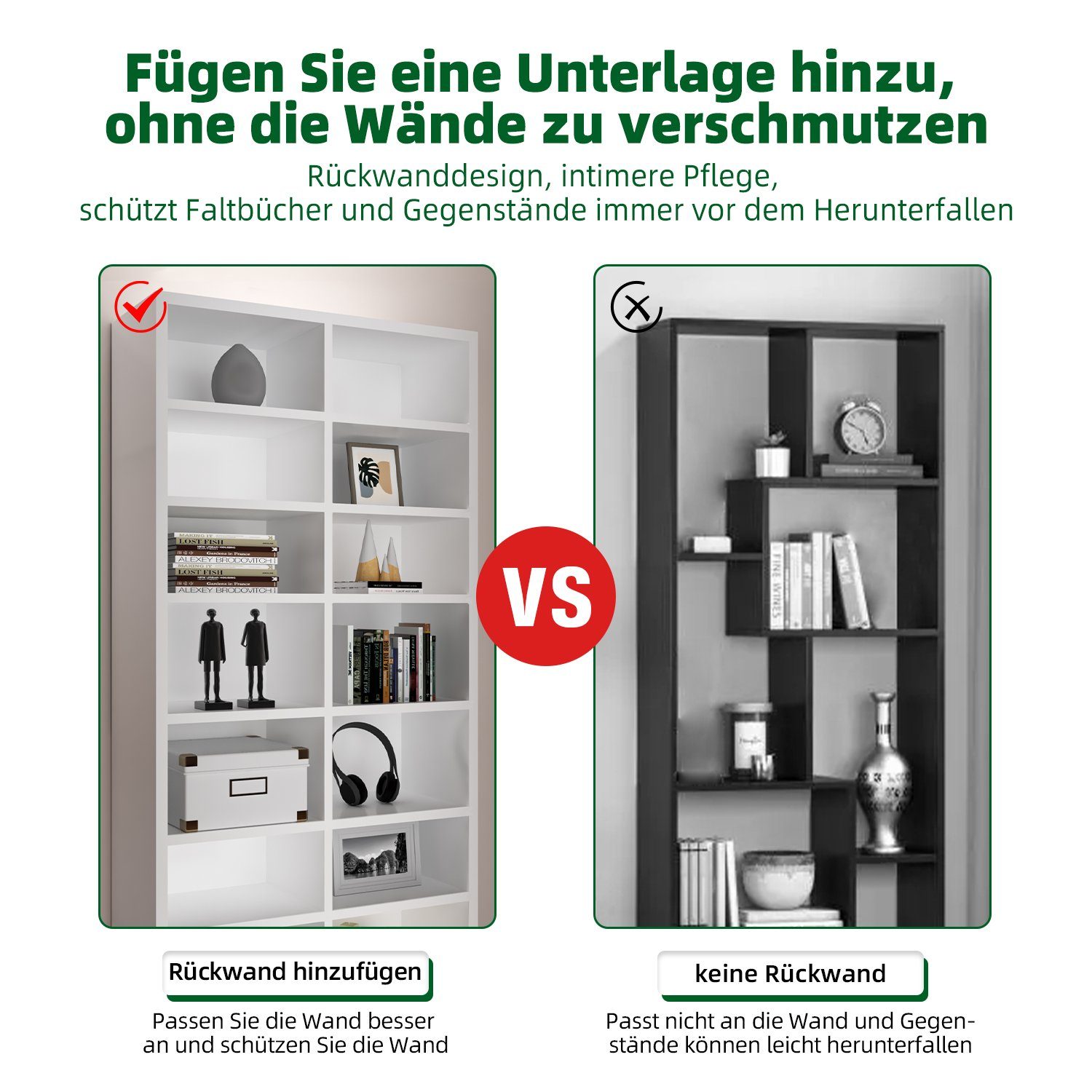 Authmic Bücherregal Regal, Standregal, Bücherregal, Leiterregal, CD Regal mit 18 Fächern CD Ständer höhenverstellbar Standregal Raumteiler für Wohnzimmer Arbeitszimmer Weiß, für Wohnzimmer, Schlafzimmer