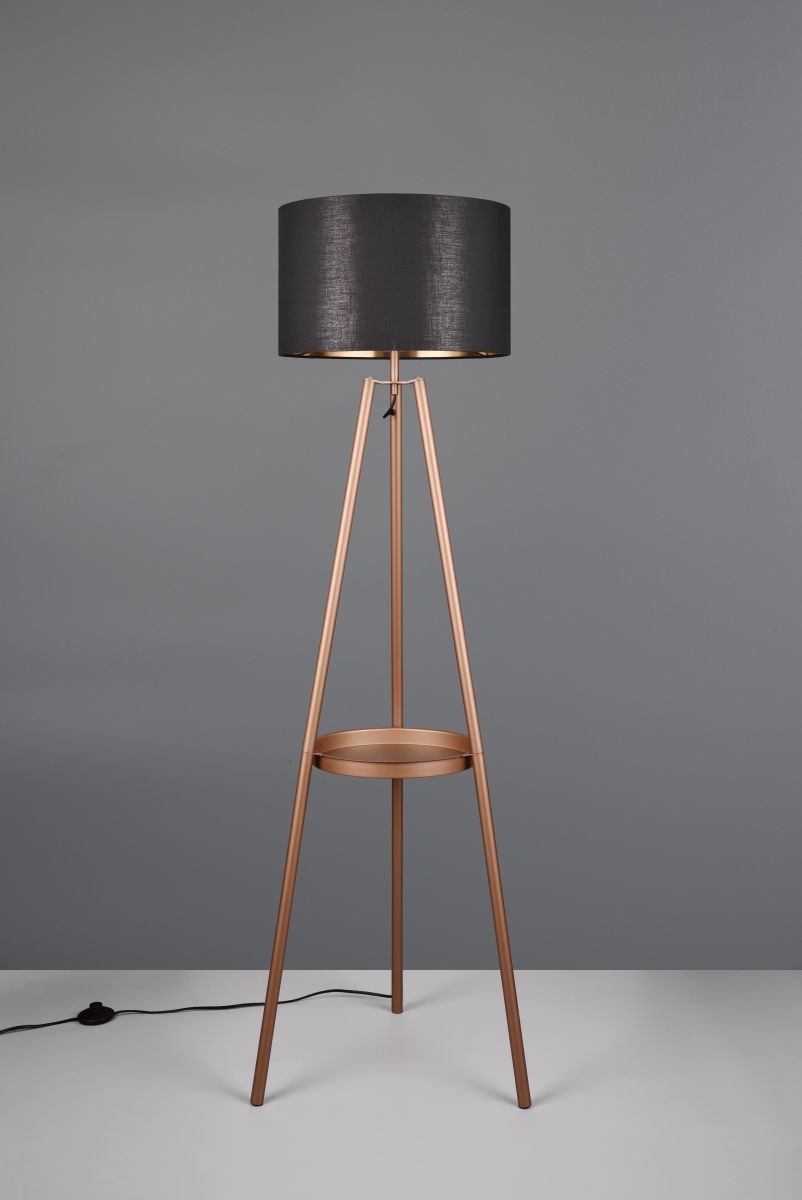 Trendhopper 1-flg Stehlampe Cole Coffee Schwarz