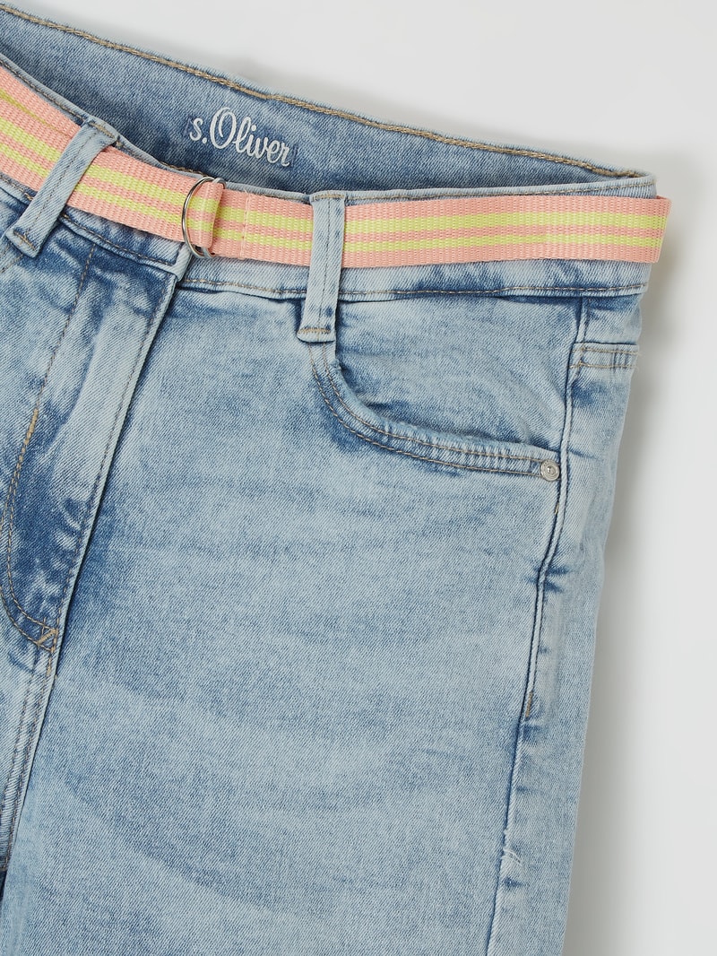 Slim Fit High Waist Jeans mit Stretch-Anteil in hellblau