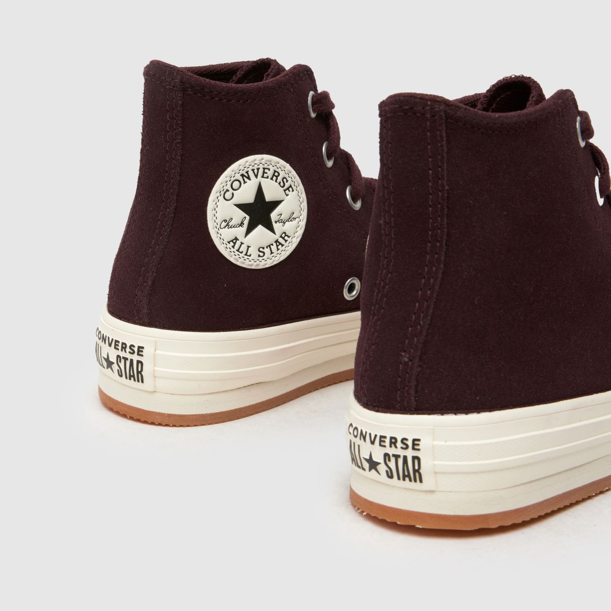 Converse – Vinröda All Star Eva Lift Hi Junior-sneakers