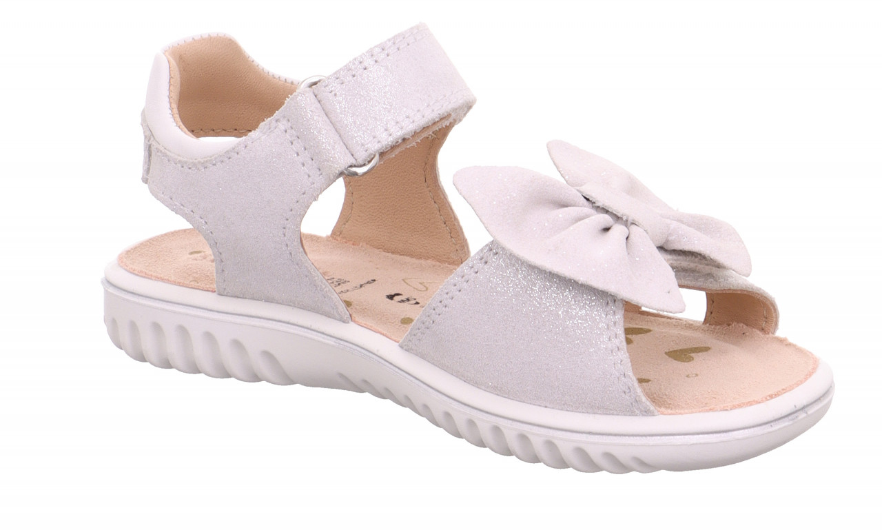 SPARKLE - Weiss Sandale mit Klettverschluss
