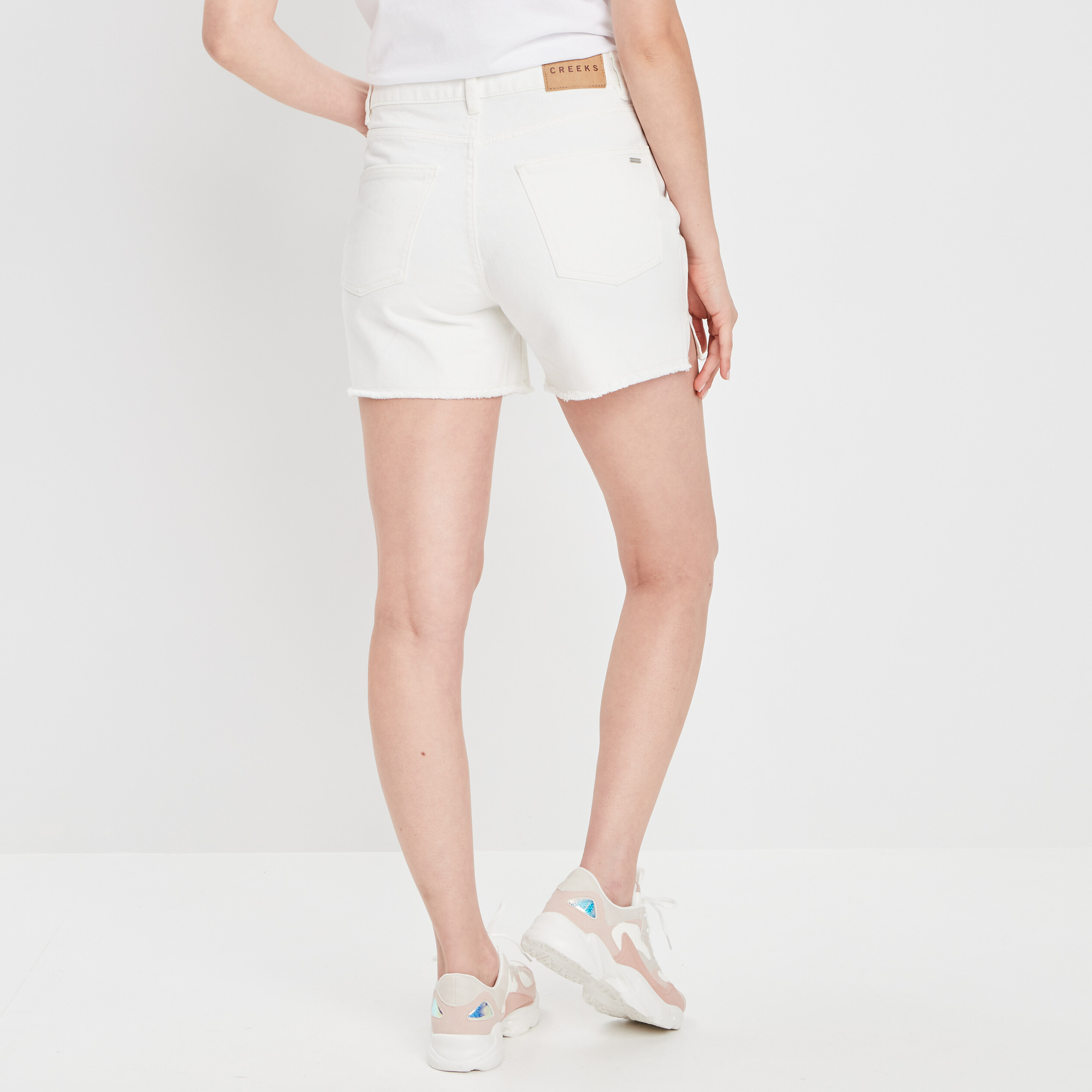 Short droit taille haute ivoire femme | La Halle