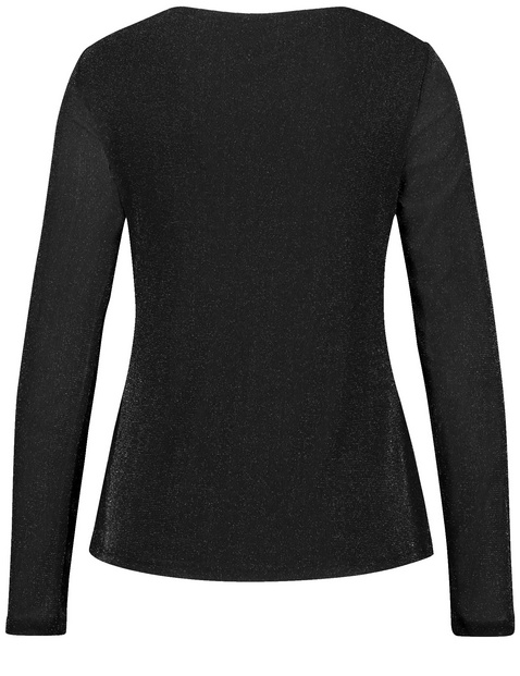 Glitzer-Shirt mit Knoten-Detail