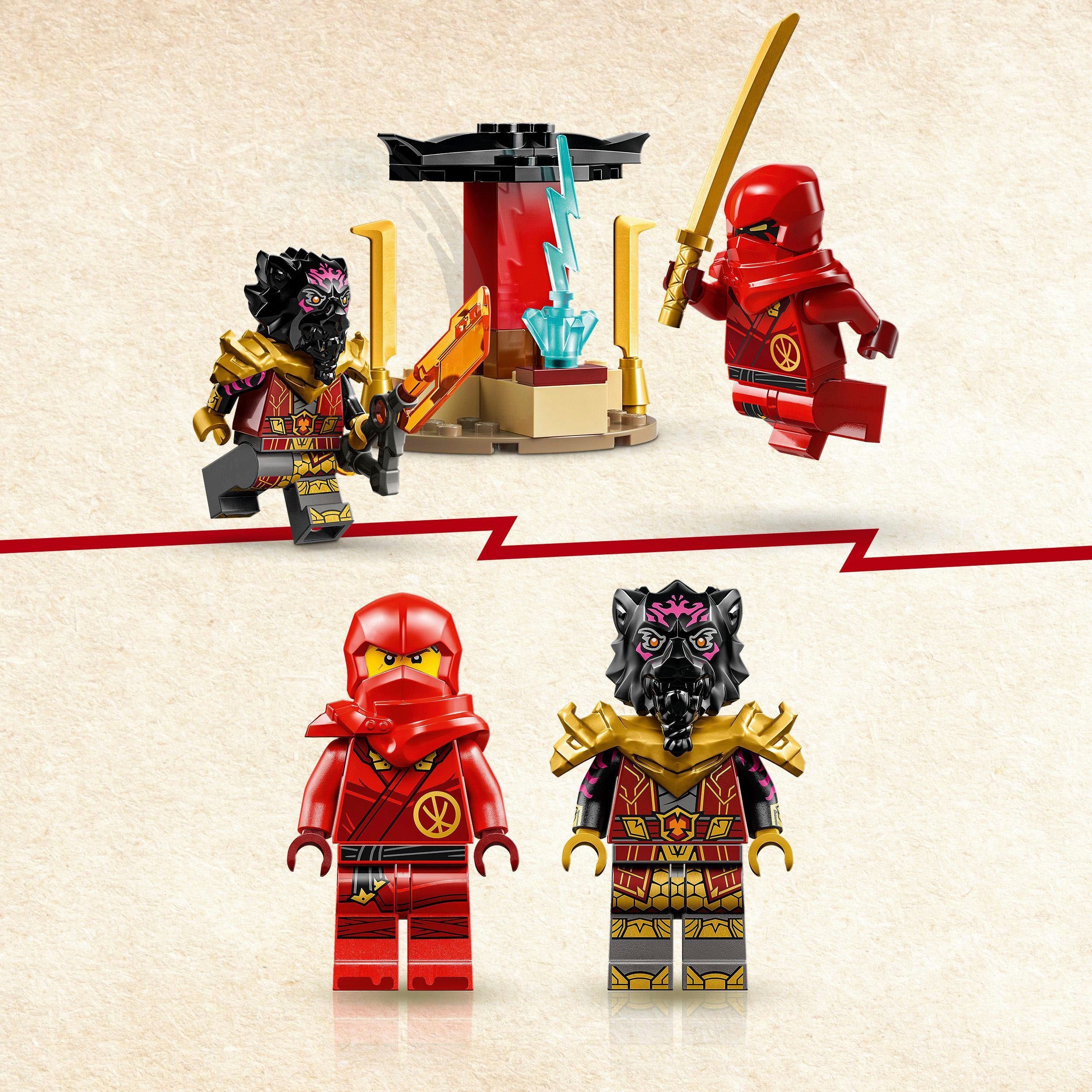 LEGO® Konstruktionsspielsteine Verfolgungsjagd mit Kais Flitzer und Ras' Motorrad (71789), (103 St), LEGO® NINJAGO; Made in Europe