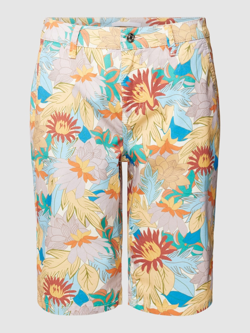 Chino-Shorts mit Allover-Print in sand