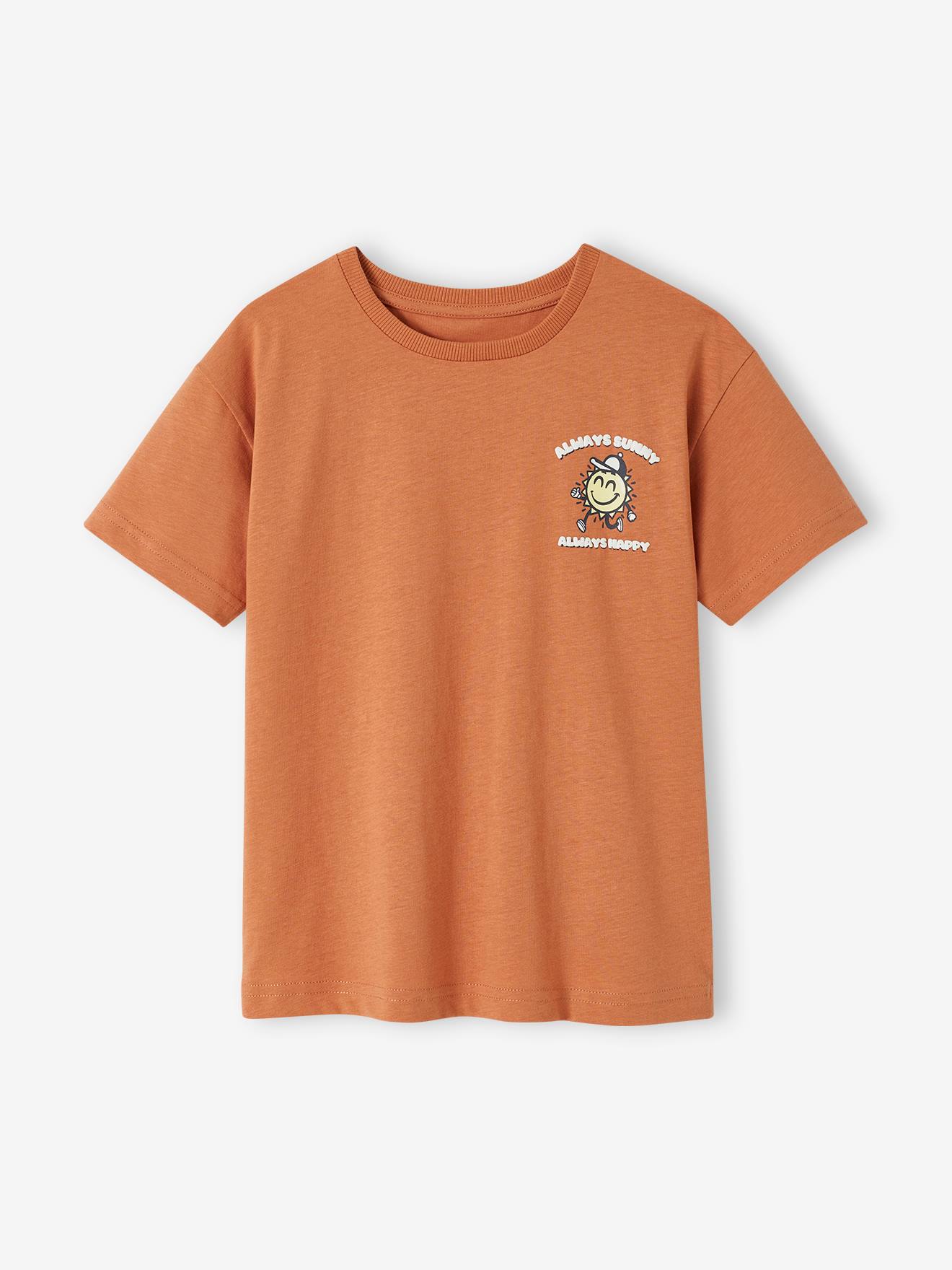 Vertbaudet Jungen T-Shirt mit Sonne hinten Oeko-Tex - aprikose