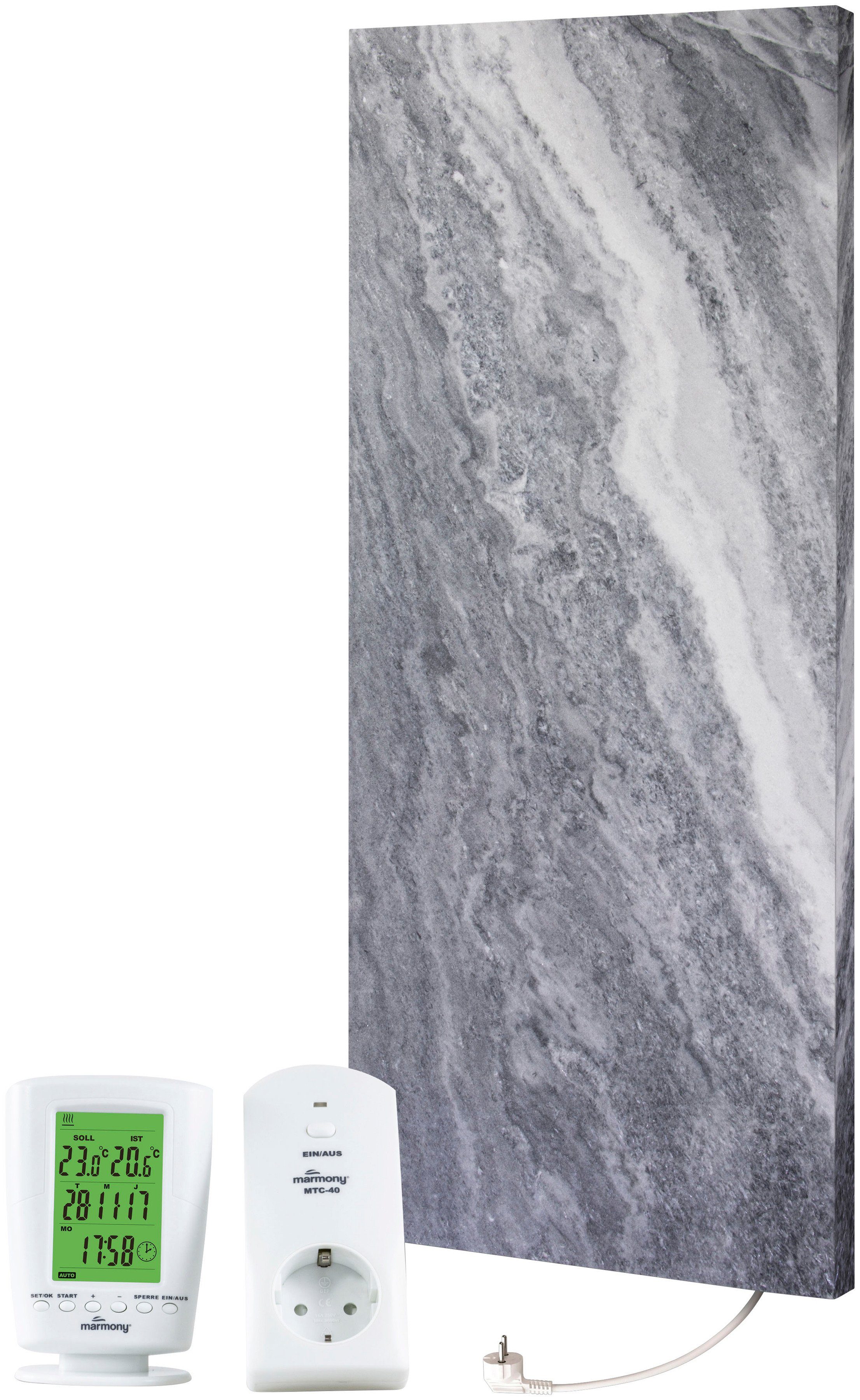 Marmony Infrarotheizung Carrara, 800 Watt, in Carrara-Optik