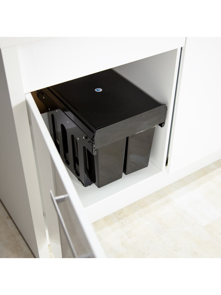 relaxdays Mülltrennsystem Schwarz 4x8L günstig kaufen onesize