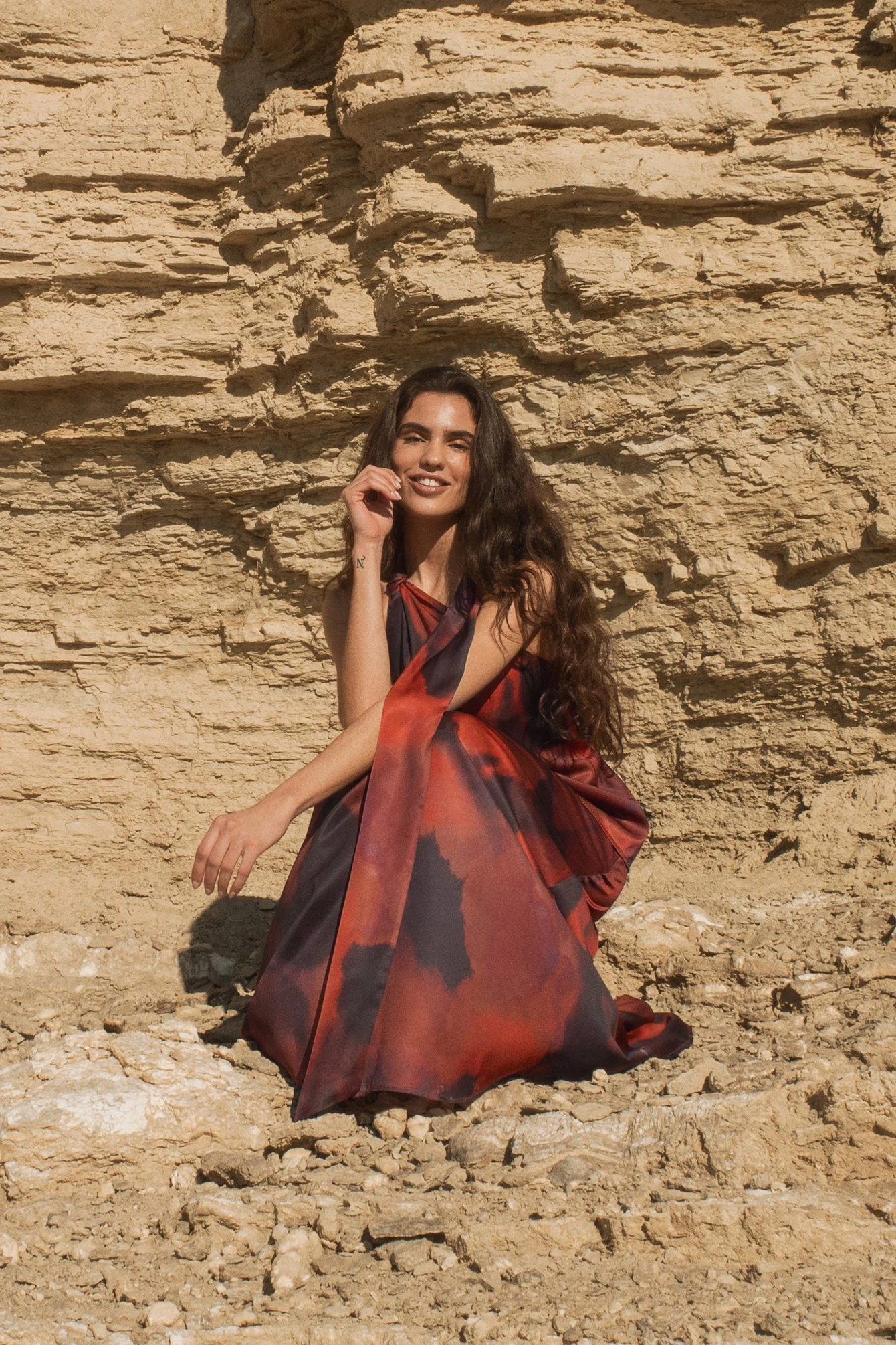 Satin-Slip Maxirock