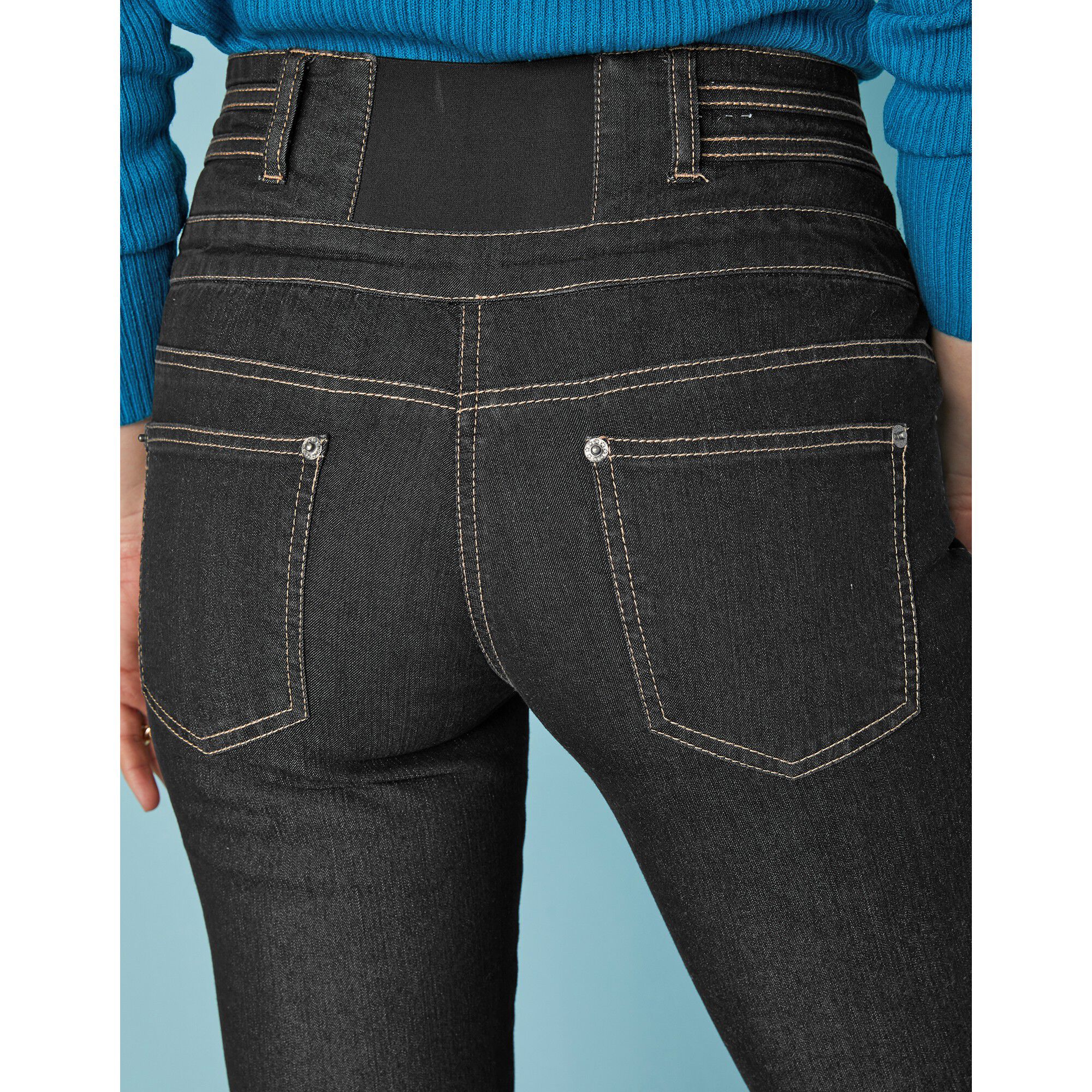 Jean coupe bootcut taille haute stretch