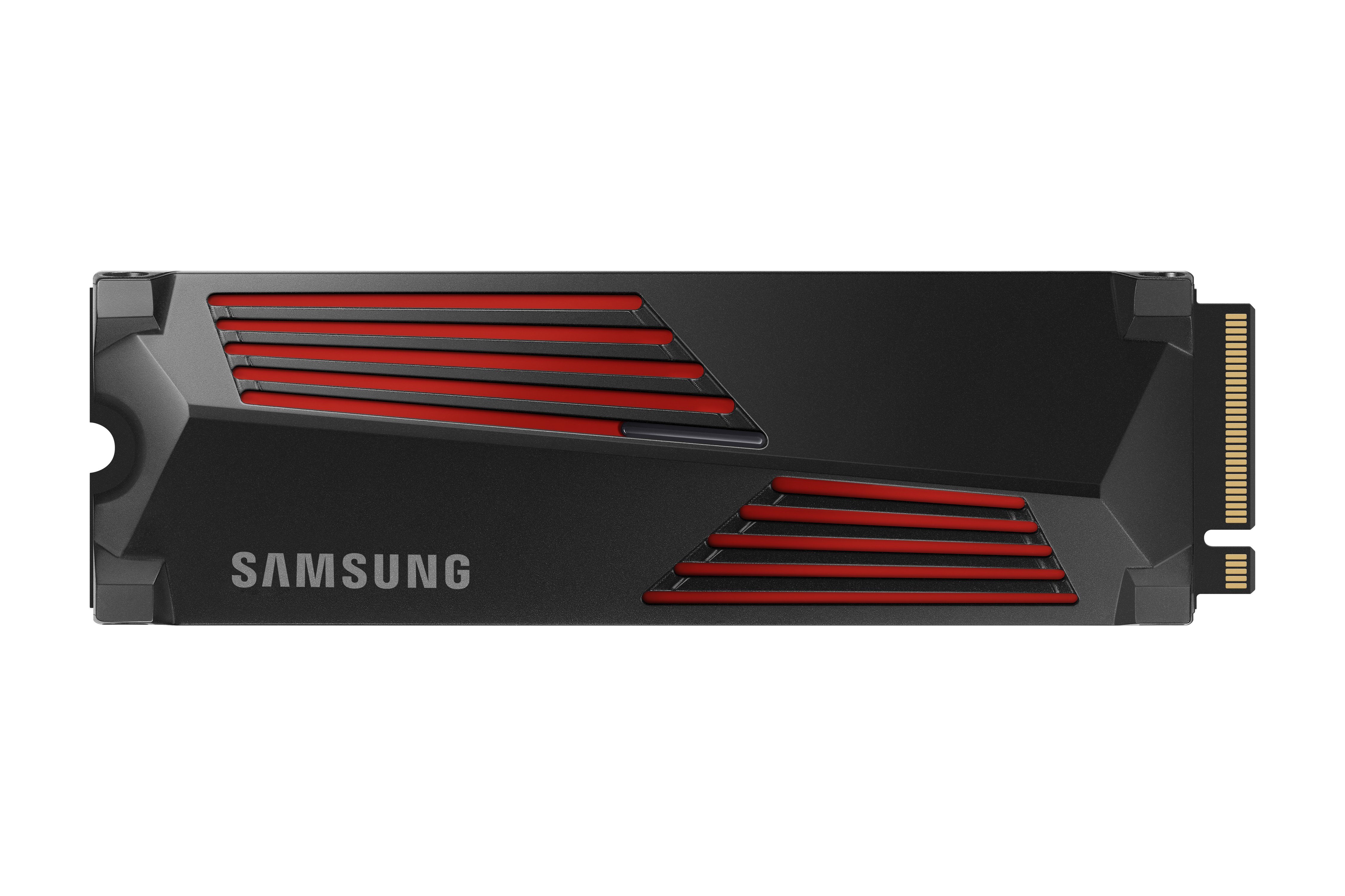 Samsung 990 PRO Heatsink interne SSD (1TB) 7450 MB/S Lesegeschwindigkeit, 6900 MB/S Schreibgeschwindigkeit, mit Kühlkörper