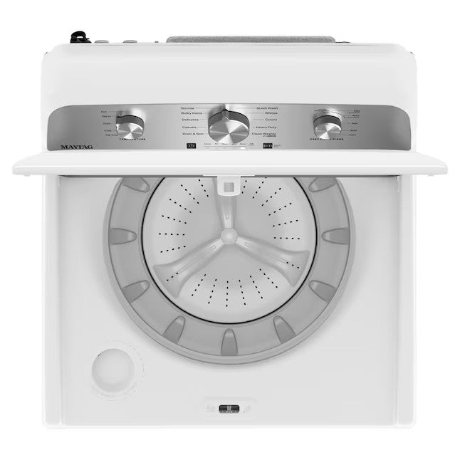 Maytag 4.5-cu ft High Efficiency Agitator Top-Load Washer (White)