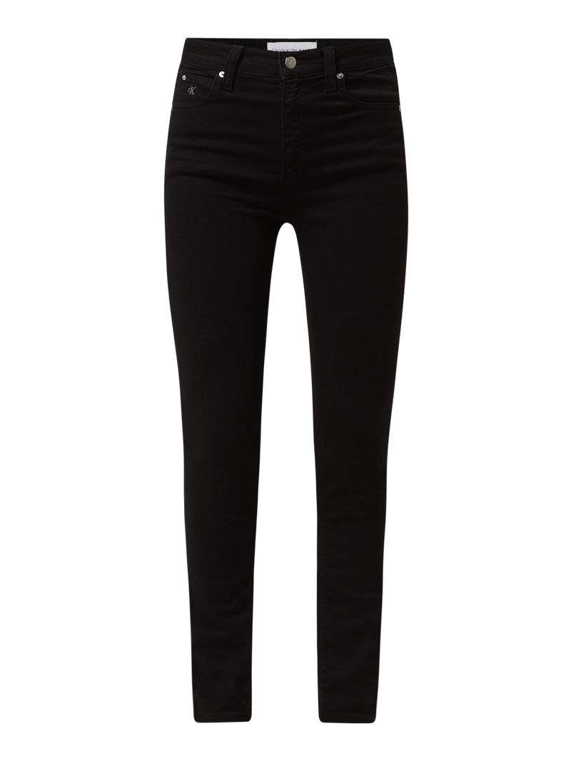 Skinny Fit High Rise Jeans mit Stretch-Anteil  in schwarz