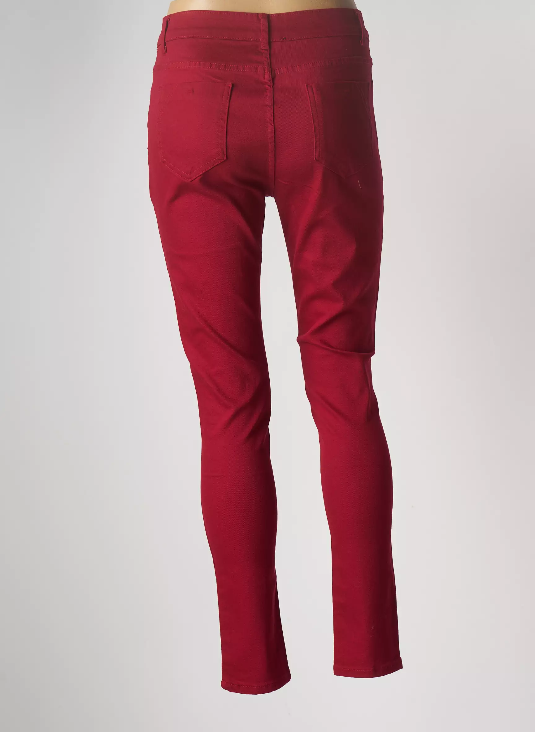 Multiples Pantalons Slim Femme couleur rouge