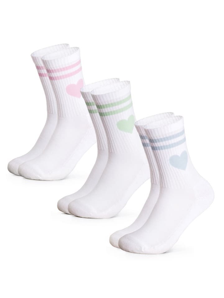 Occulto 3er Pack Herz Tennis Socken Venus in Grün/Pink/Blau günstig kaufen