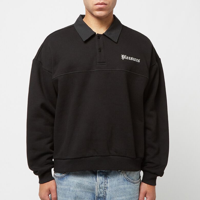 Pleasures Tweak Polo Sweatshirt Black
