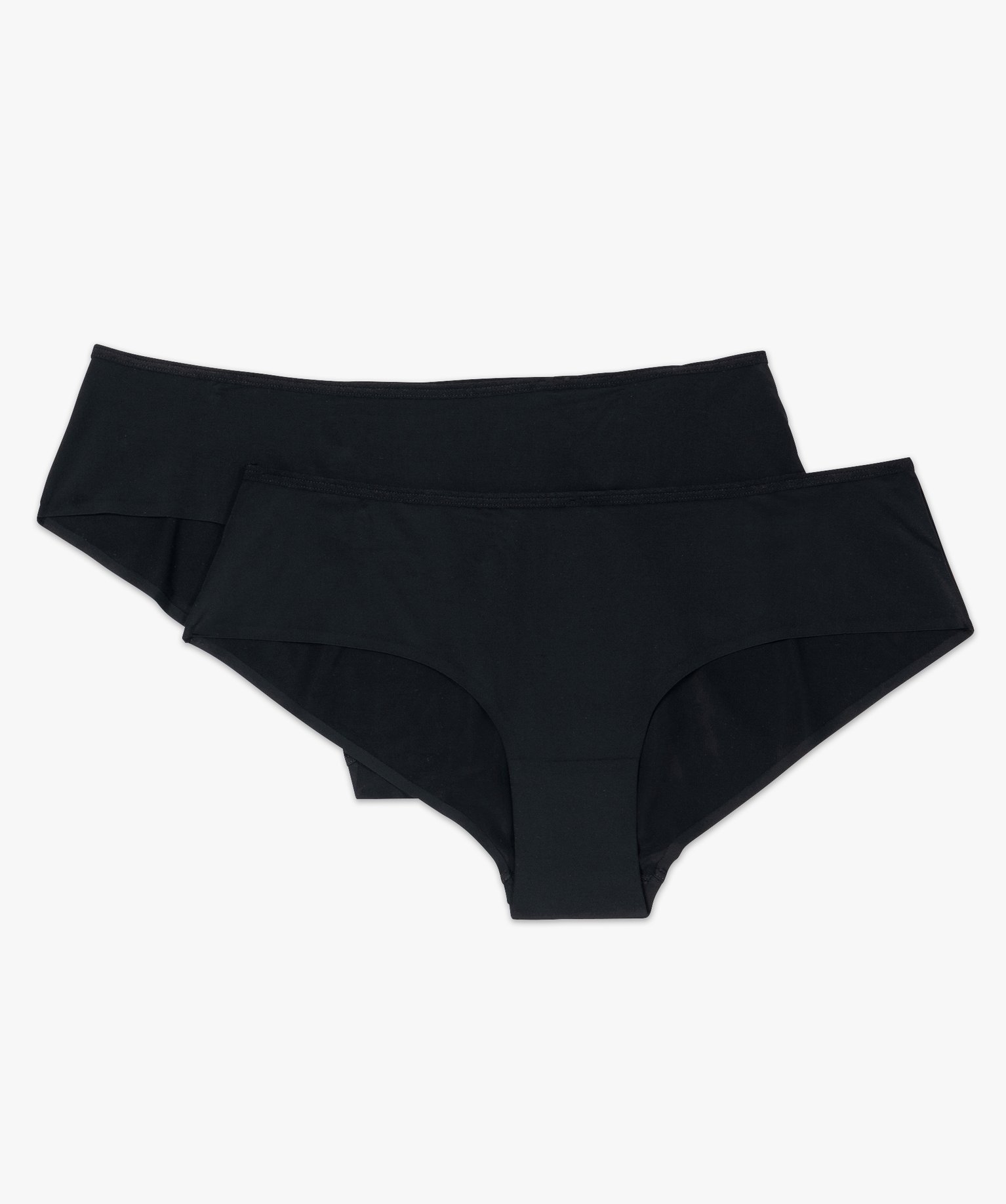 Shorties unis en microfibre femme (lot de 2) noir | GEMO