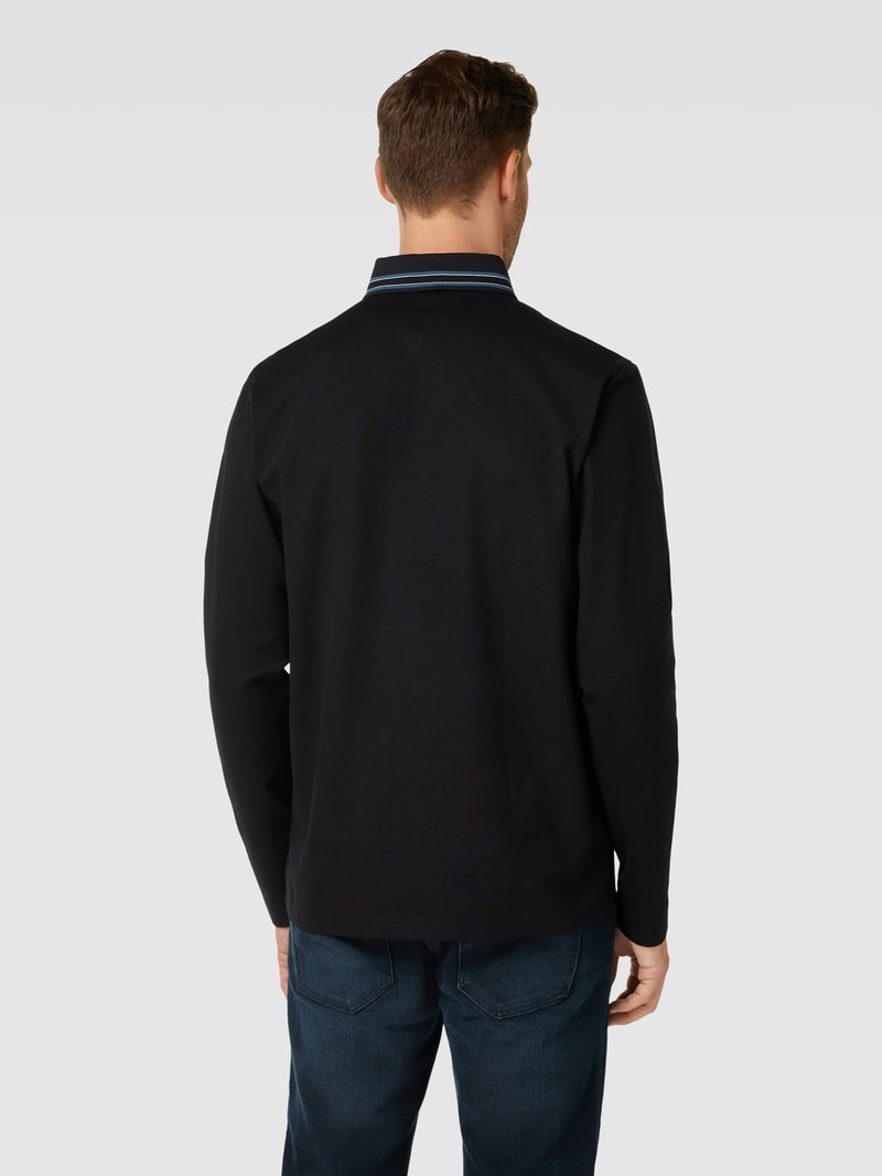 Poloshirt mit Polokragen in schwarz