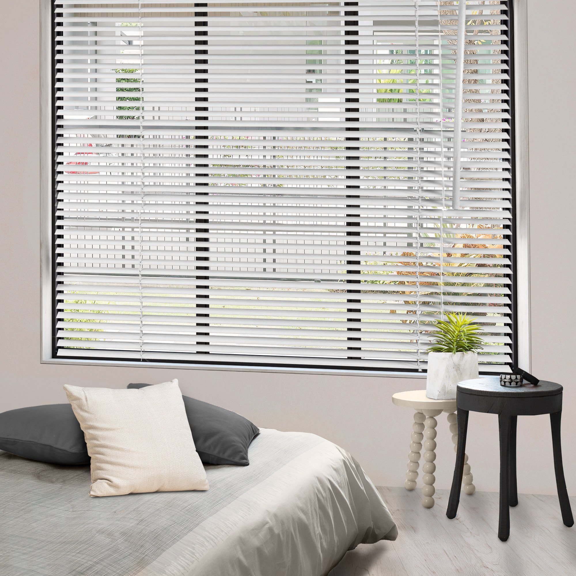 Jalousie SolDecor JH3, Sol Royal, Holzjalousie Weiß