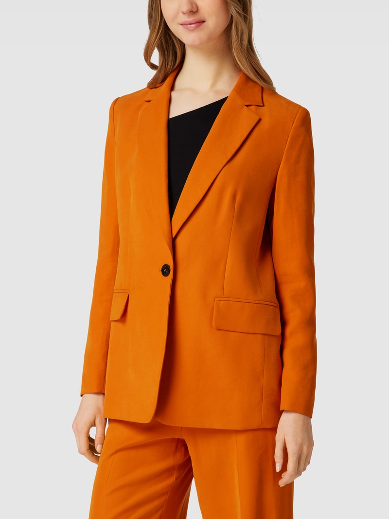 Blazer mit Knopfverschluss in orange
