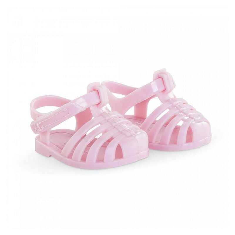 Sandales roses pour poupon 36cm